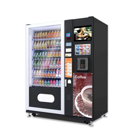 Beverage vending machine offering a variety of drinks to quench your thirst